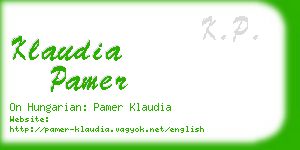 klaudia pamer business card